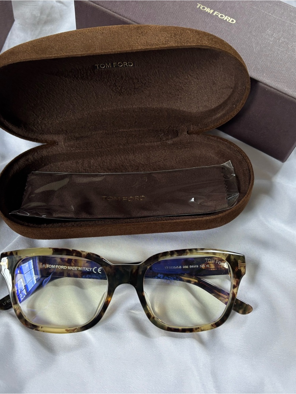 Tom Ford Unisex FT5535-B 056 Coloured Havana/Tortoise 52 mm